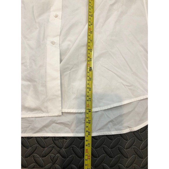 Lis Lareida Button Down Shirt Sz 40 White Sea Island Cotton David John Anderson - Picture 8 of 10